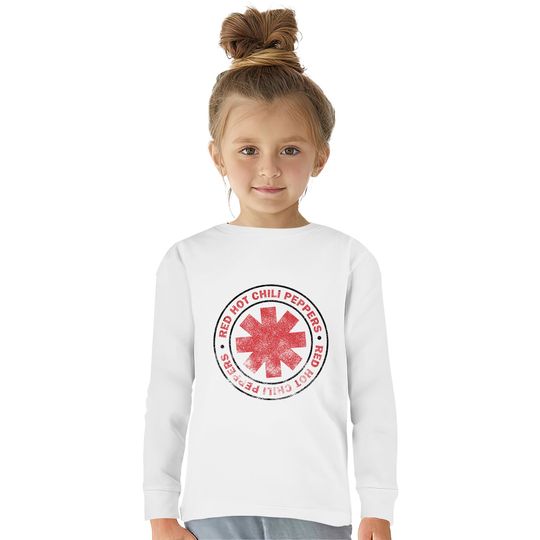 Red Hot Chili Peppers Distressed Outlined Asterisk Logo  Kids Long Sleeve T-Shirts