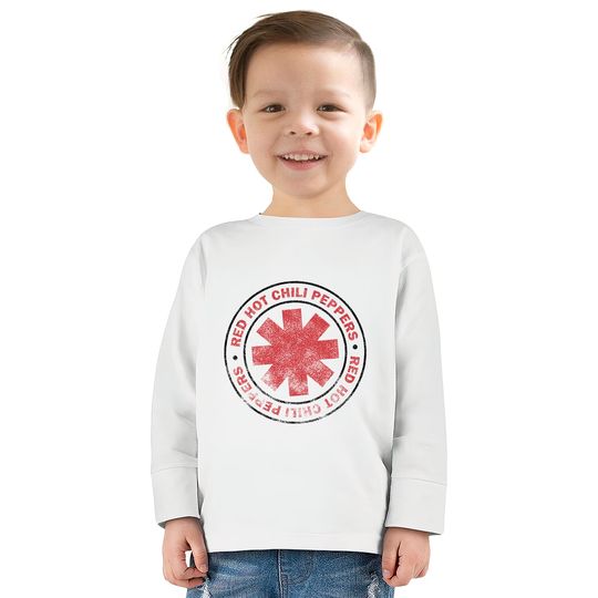 Red Hot Chili Peppers Distressed Outlined Asterisk Logo  Kids Long Sleeve T-Shirts