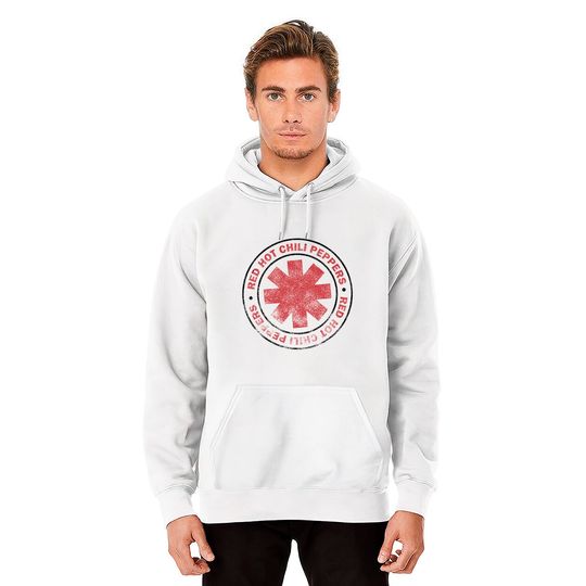 Red Hot Chili Peppers Distressed Outlined Asterisk Logo Hoodies