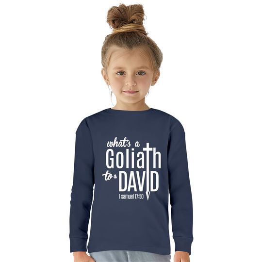 David & Goliath (W)  Kids Long Sleeve T-Shirts