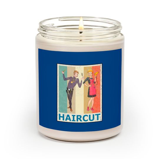 Hairdresser Hair Stylist Vintage Retro Style Scented Candles