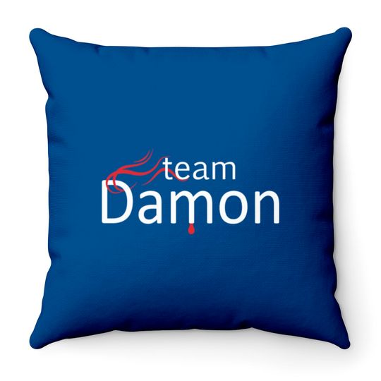 Team Damon - The vampire Throw Pillows