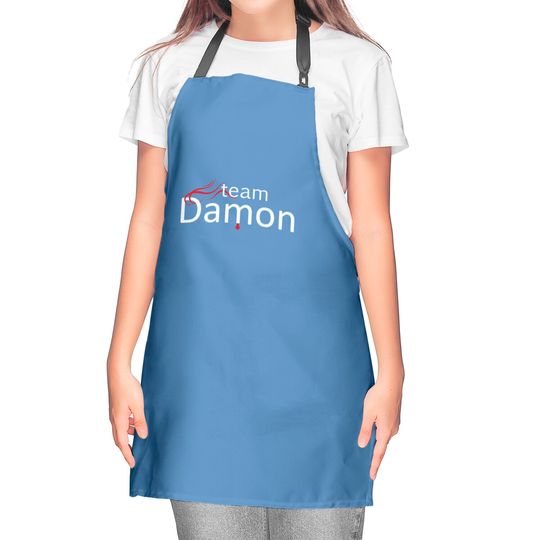 Team Damon - The vampire Kitchen Aprons