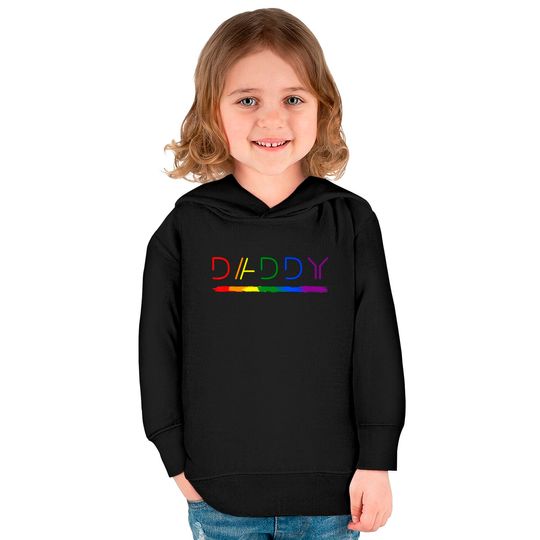 Daddy Gay Lesbian Pride LGBTQ Inspirational Ideal Kids Pullover Hoodies