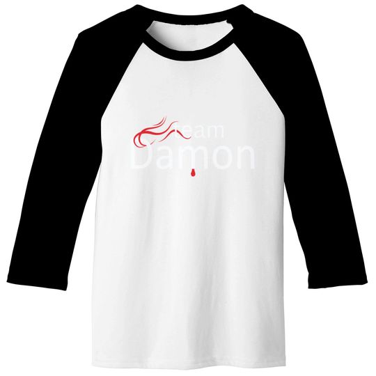 Team Damon - The vampire Baseball Tees
