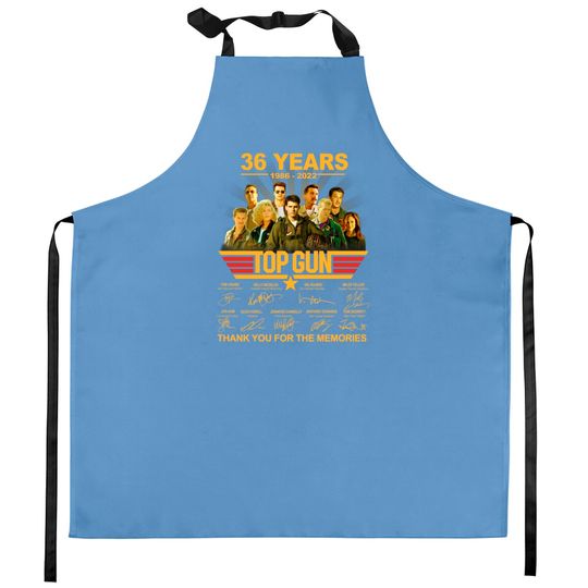 Discover Top Gun Marverick Kitchen Apron, Top Gun 36 Years 1986 2022 Kitchen Aprons