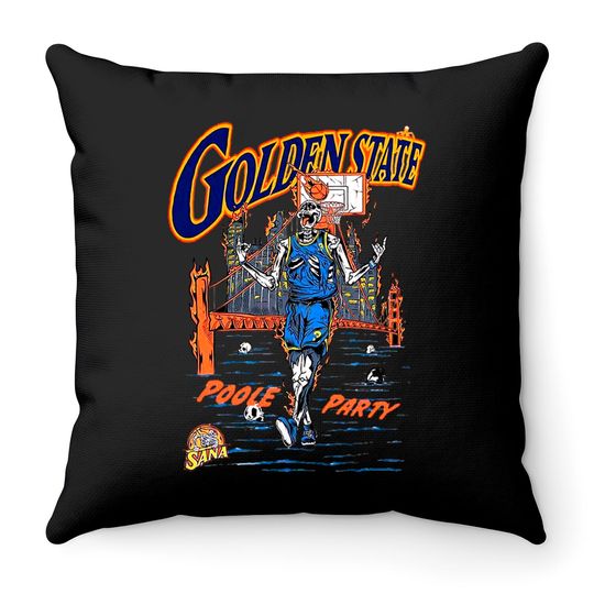 Jordan Poole Vintage 90s Style Throw Pillows