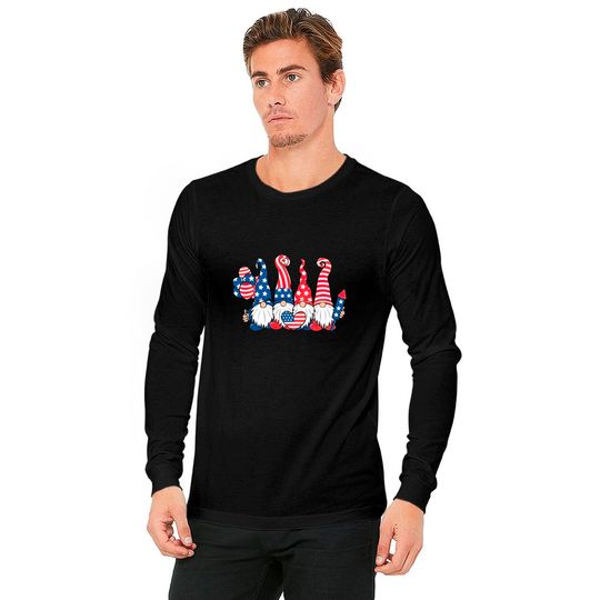 4th of July Gnome Long Sleeves, 4th of July Long Sleeves, Gnome Long Sleeves, Patriotic Long Sleeves