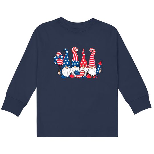 Discover 4th of July Gnome  Kids Long Sleeve T-Shirts, 4th of July  Kids Long Sleeve T-Shirts, Gnome  Kids Long Sleeve T-Shirts, Patriotic  Kids Long Sleeve T-Shirts