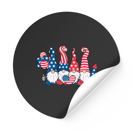 Discover 4th of July Gnome Stickers, 4th of July Stickers, Gnome Stickers, Patriotic Stickers