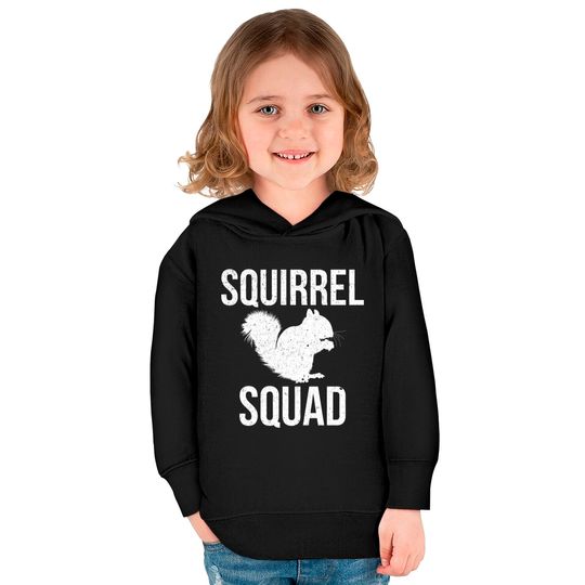 Squirrel squad Shirt Lover Animal Squirrels Kids Pullover Hoodies