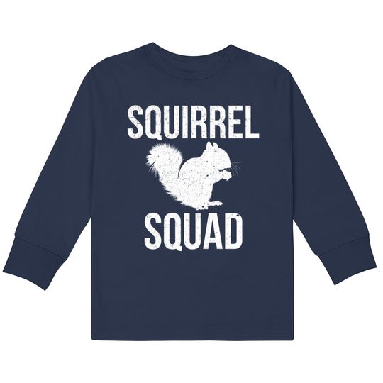 Squirrel squad Shirt Lover Animal Squirrels  Kids Long Sleeve T-Shirts