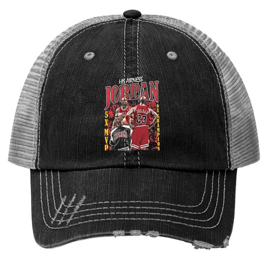 Vintage King Michael Jordan Graphic Trucker Hat Trucker Hats Vintage Trucker Hats