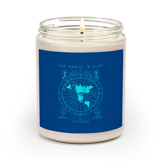 Flat Earth Map Scented Candles, Earth is Flat, Firmament, NASA Lies