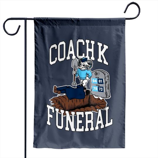 Coach K Funeral Garden Flags, Coach K Garden Flags