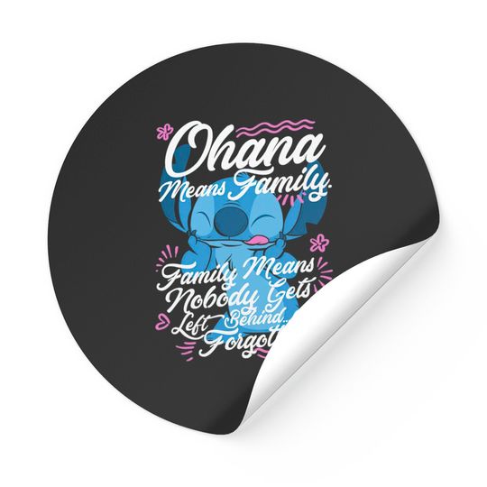 Stitch Disney Lilo and Stitch Day Ohana Means Family Stickers