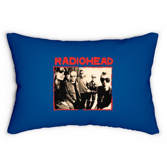 Radiohead Mens Small Vintage Style band Lumbar Pillow band Lumbar Pillows Vintage band Lumbar Pillows