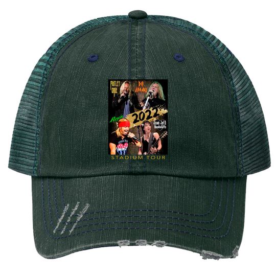 The Stadium Tour 2022 Trucker Hats Motley Crue Def Leppard Poison Joan Jett & The Blackhearts
