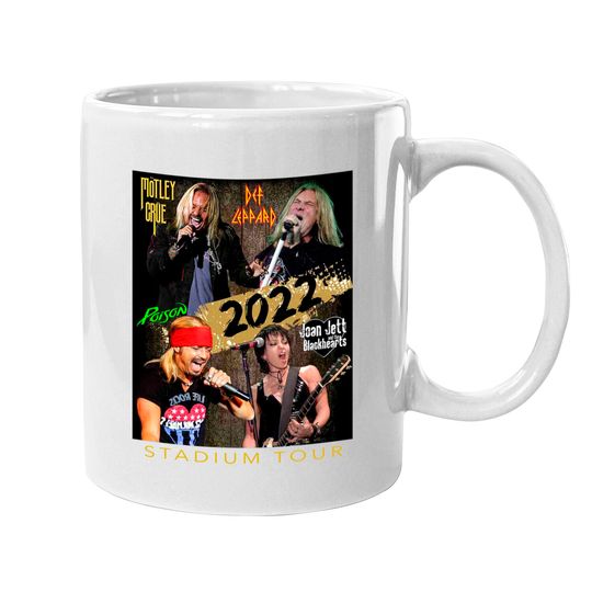 The Stadium Tour 2022 Mugs Motley Crue Def Leppard Poison Joan Jett & The Blackhearts