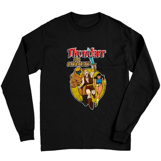 Distressed Thundarr the barbarian - Thundarr The Barbarian - Long Sleeves