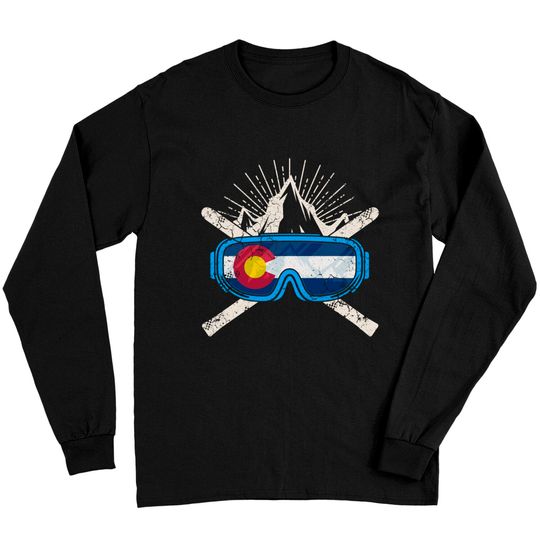 Colorado Flag Ski Skiing - Colorado - Long Sleeves