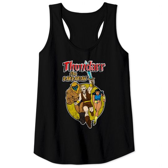 Distressed Thundarr the barbarian - Thundarr The Barbarian - Tank Tops