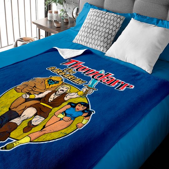 Distressed Thundarr the barbarian - Thundarr The Barbarian - Baby Blankets