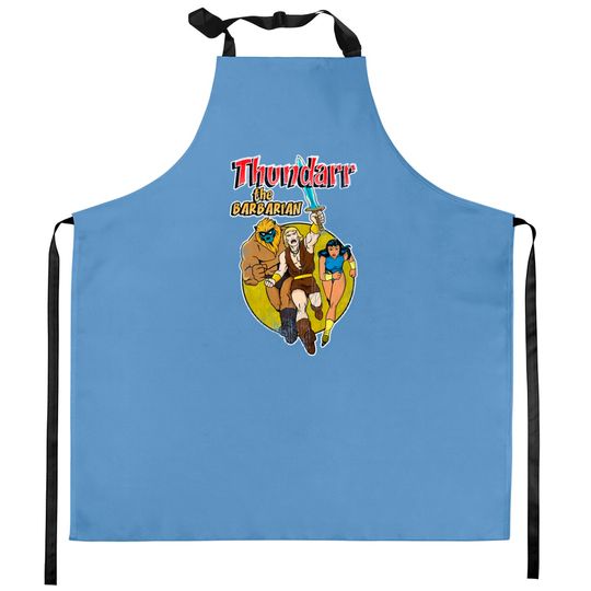 Distressed Thundarr the barbarian - Thundarr The Barbarian - Kitchen Aprons