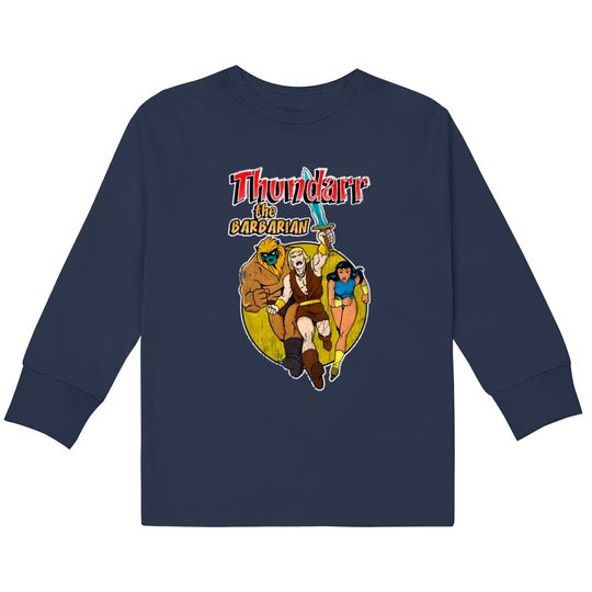 Distressed Thundarr the barbarian - Thundarr The Barbarian -  Kids Long Sleeve T-Shirts