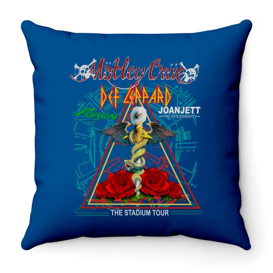 he Stadium Tour Motley Crue Def Leppard Poison Joan Jett & The Blackhearts Throw Pillows, The Stadium Tour 2022 Tank Top