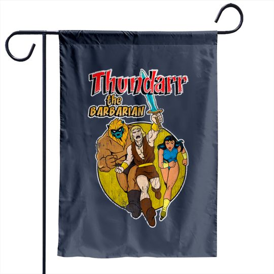 Distressed Thundarr the barbarian - Thundarr The Barbarian - Garden Flags