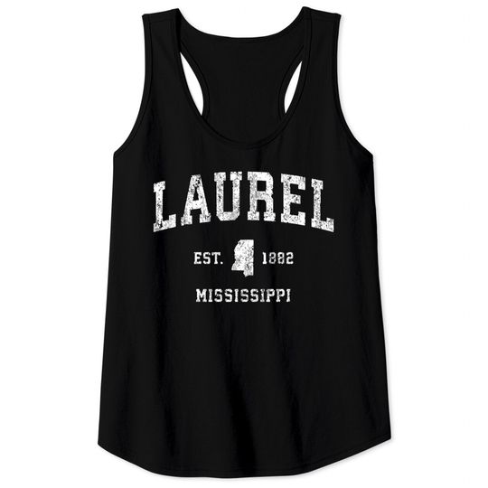 Discover Laurel Mississippi Ms Vintage Athletic Sports Desi Tank Tops