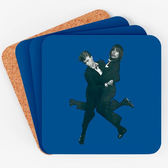 Iggy and Bowie - retro 70s - retro iggy pop stooges - vintage - music Coasters