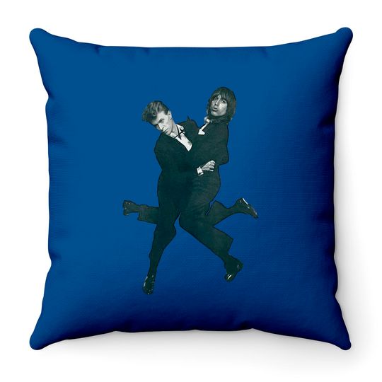 Iggy and Bowie - retro 70s - retro iggy pop stooges - vintage - music Throw Pillows
