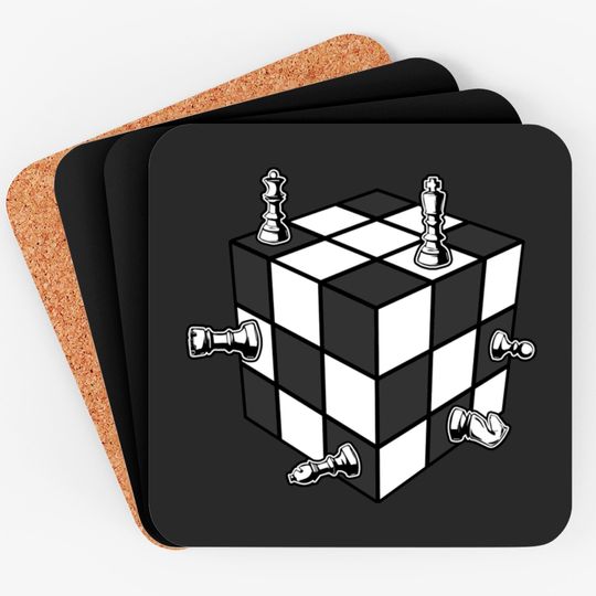 Discover Chess Rubix Cube Coasters