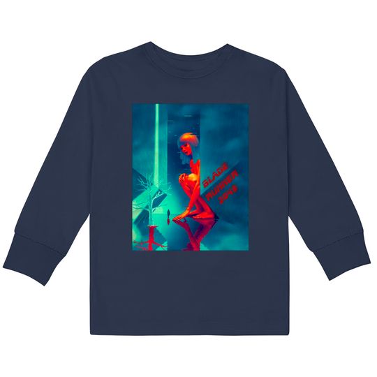 Kids Long Sleeve T-Shirts  Blade Runner Bladerunner Rick Deckard Rachel Androids Cyberpunk Cult Movie Sci-Fi