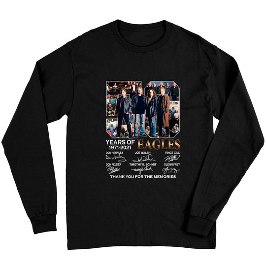 Discover 50th Anniversary EAGLES Band Legend Limited Design Classic Long Sleeves