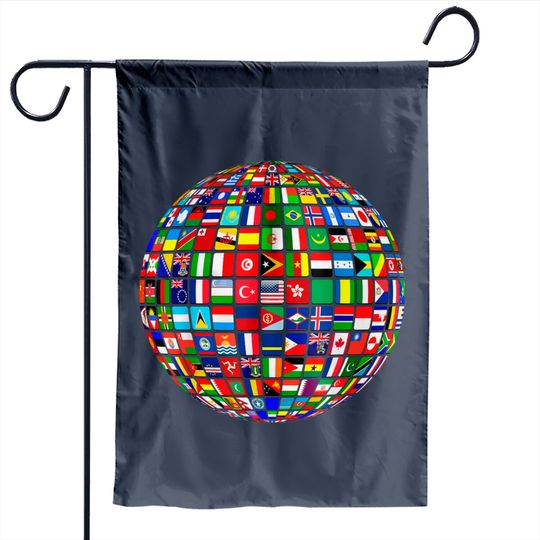 Discover Travel Symbol Garden Flags World Map of Flags