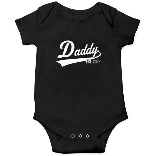 1st Time Dad EST 2022 New First Fathers Hood Day Daddy 2022 Onesies