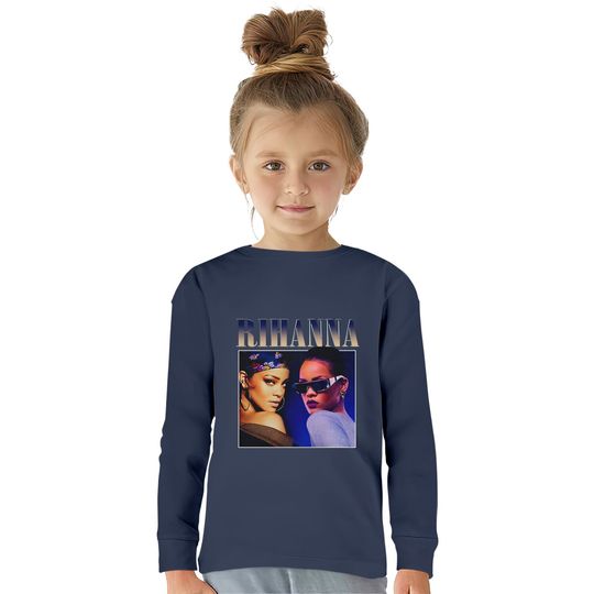 Rihanna Vintage  Kids Long Sleeve T-Shirts