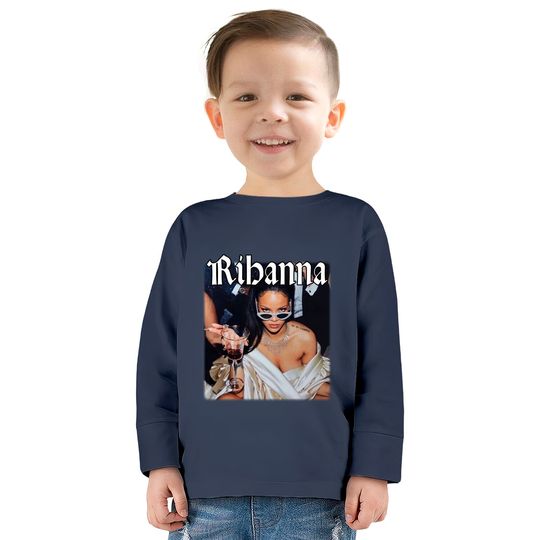 Rihanna Vintage  Kids Long Sleeve T-Shirts