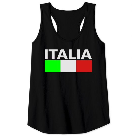 Discover Italy Italia Flag Tank Tops