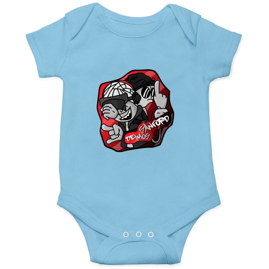 Discover Fnf Madness Combat Deimos And Sanford Graffiti Classic Onesies