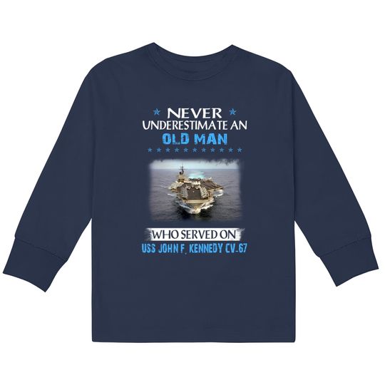 Discover USS John F. Kennedy CV-67 - Father Day -  Kids Long Sleeve T-Shirts