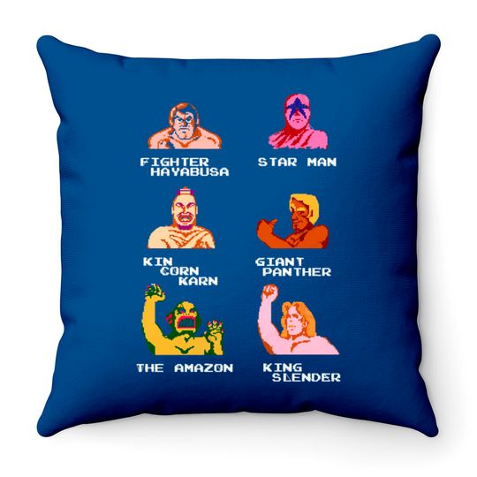Pro Wrestling Fighters - Pro Wrestling - Throw Pillows