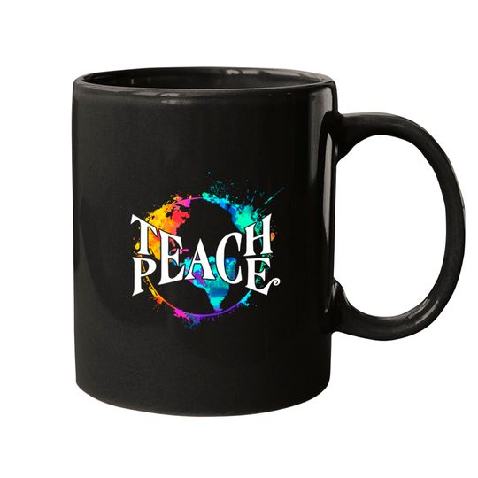 Discover Teach Peace Hippie World - Hippie - Mugs