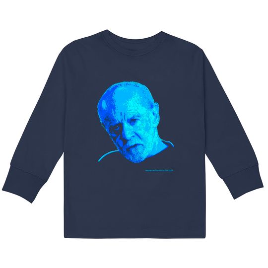 Discover Black Tee - George Carlin Portrait - Comedian -  Kids Long Sleeve T-Shirts