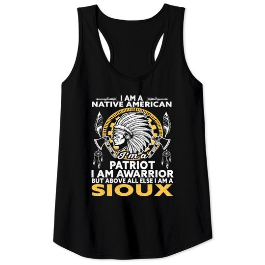 Sioux Tribe Native American Indian America Tank Tops