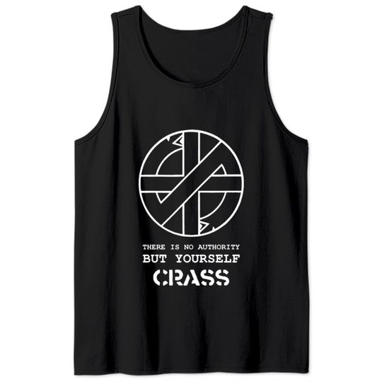 Crass There Is No Authority But Yourself Tank Tops