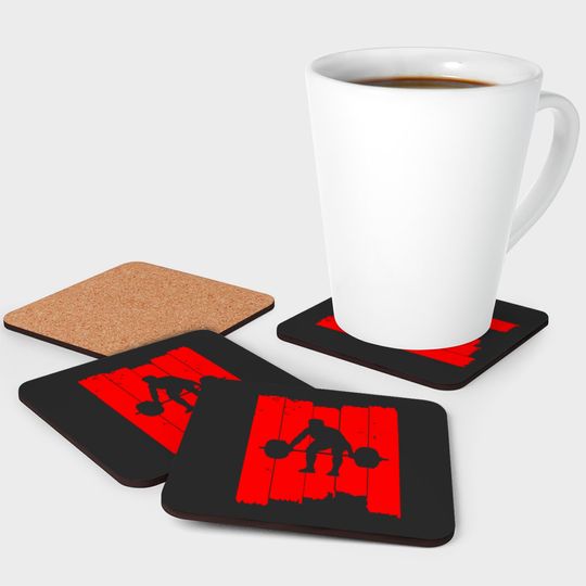 Squats deadlift fitness gym weight lifting Coasters
